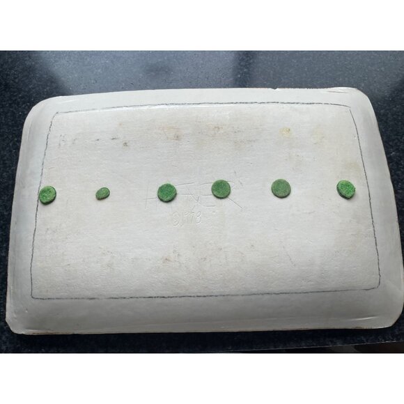 Vtg 1978's Rectangle Ceramic Serving Tray Display Art Abstract Design Studio Art - Picture 9 of 10